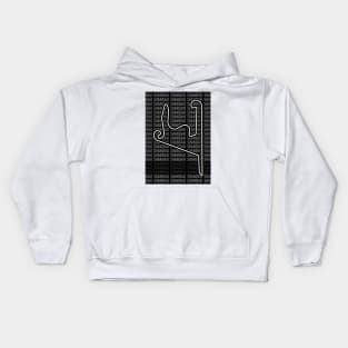 Shanghai - F1 Circuit - Black and White Kids Hoodie